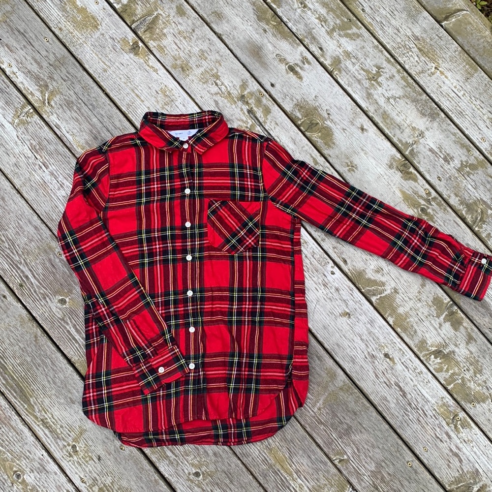 Red button down flannel